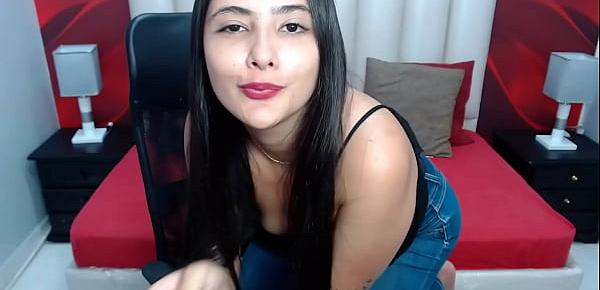 Busty hot latin babe tease